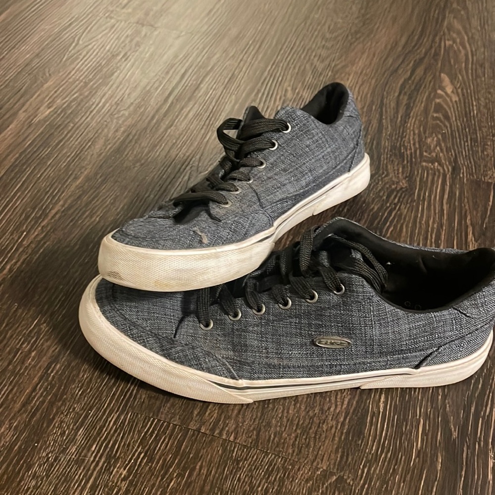 Lugz Stockwell Linen MSTKWELLT-4282 Mens Dark Gray Canvas Sneakers Shoes